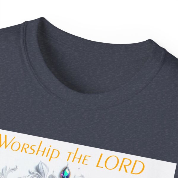 Our inspirational "Worship the Lord in the Beauty of Holiness" Christian Unisex Cotton T-Shirt, Faith Apparel, Love Gift, Gospel Fashion - Image 43