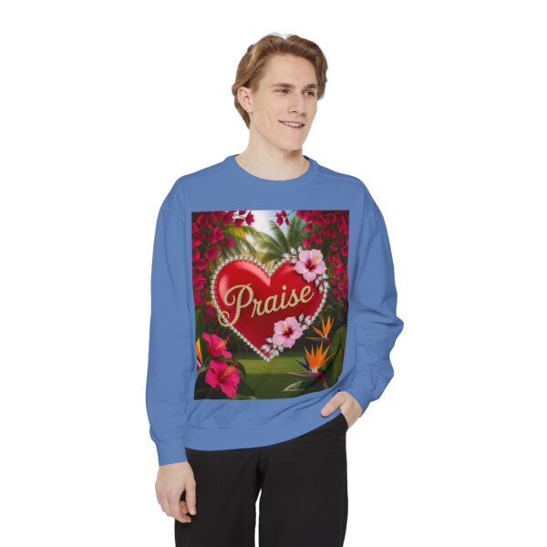 Sweatshirt Unisex Inspirational-Our "Praise" 'Solid Red Heart' design! Christian Virtues Uplifting Faith-Based Apparel Gospel Comfort - Image 39