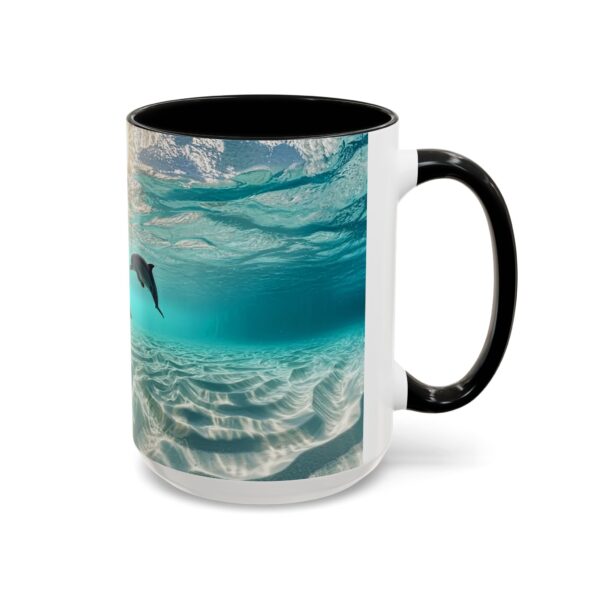 Our "Dolphins at Rest" design Accent Coffee Mug, Perfect for Wedding Gifts, Inspirational Decor, Beauty of God's Creation, Tea Cup, Ceramic - Image 18