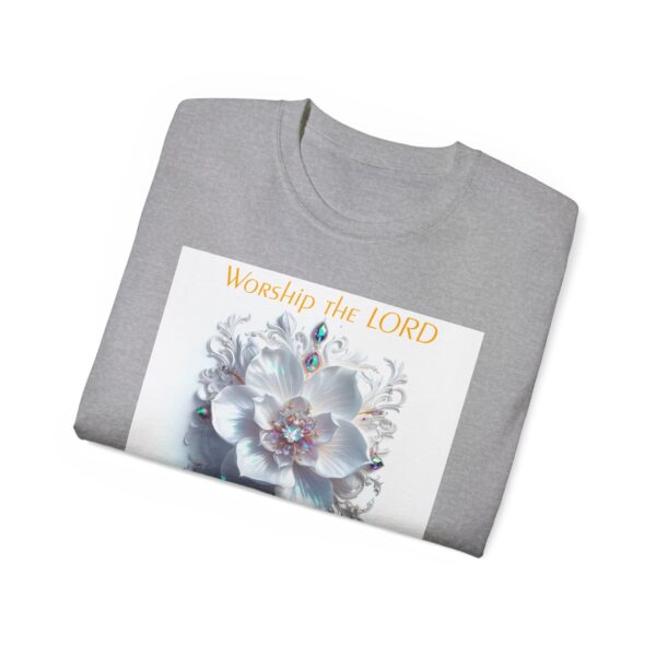Our inspirational "Worship the Lord in the Beauty of Holiness" Christian Unisex Cotton T-Shirt, Faith Apparel, Love Gift, Gospel Fashion - Image 8