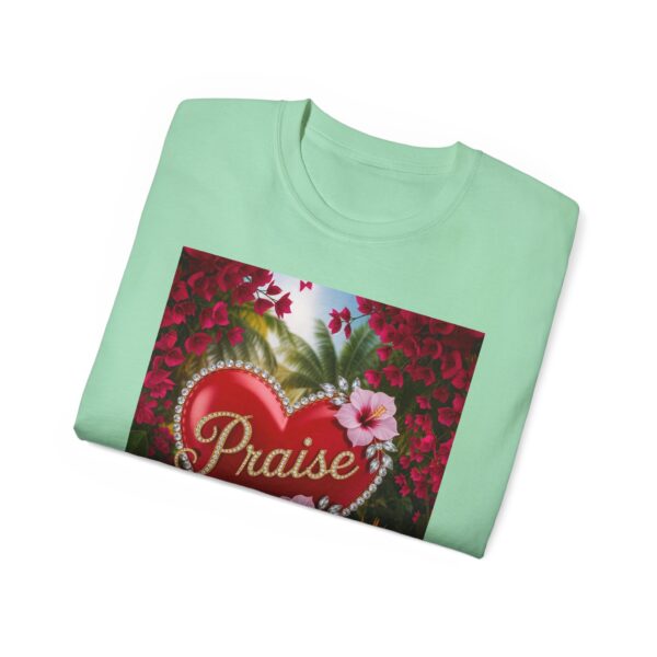 Our "Praise" Inspirational 'Solid Red Heart Design Vintage Christian Faith Apparel Unisex Cotton T-Shirt Thoughtful Quote Philippians 4:8 - Image 30