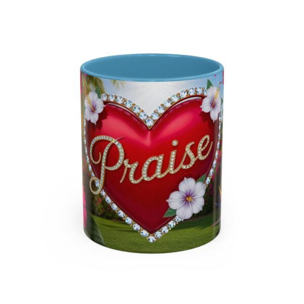 Our "Praise" 'Solid Red Heart' Inspirational Design Accent Coffee Mug, Perfect for Wedding Gifts, Love & Faith Decor, Philippians 4:8 - Image 33