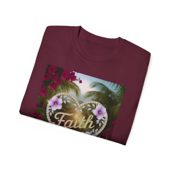 Our "Faith" Inspirational 'Diamond Ring Heart' Design Vintage Christian Faith Apparel Unisex Cotton T-Shirt Thoughtful Quote, Philippians 4:8 - Image 22