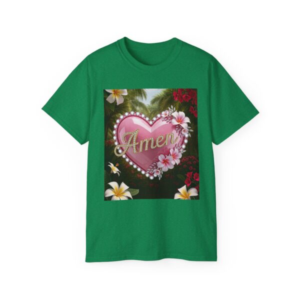 Our "Amen" Inspirational 'Solid Pink Heart' Design Vintage Christian Faith Apparel Unisex Cotton T-Shirt, Thoughtful Quote, Philippians 4:8 - Image 34