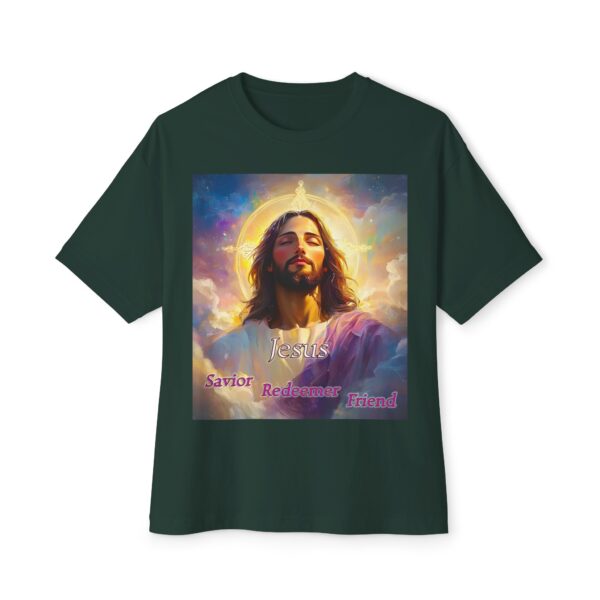 Jesus! Savior Redeemer Friend, Inspirational Christian Unisex Tee, Oversized Shirt, Boxy Top, Spiritual Tshirt, Gift for Christians - Image 29