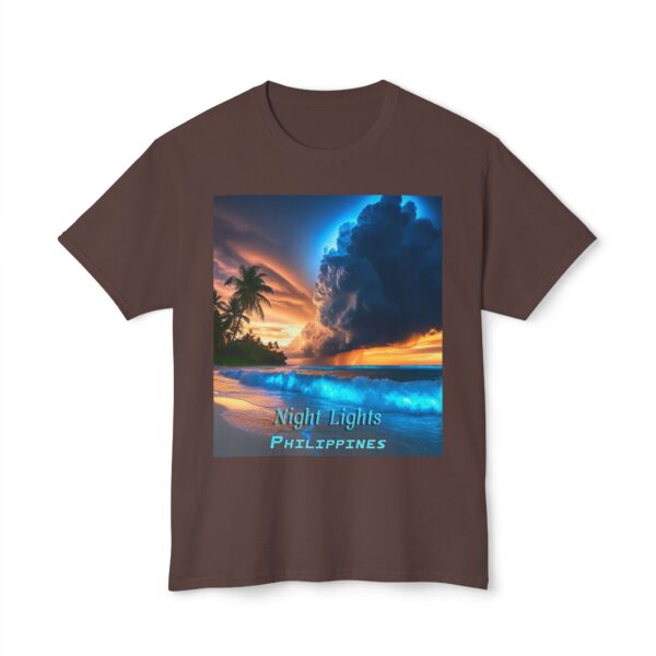 T-Shirt with Tropical Beach Design - Night Lights Philippines, Summer Vibe, Beach House Decor, Travel Gift, Relaxed Fit Tee - Image 21