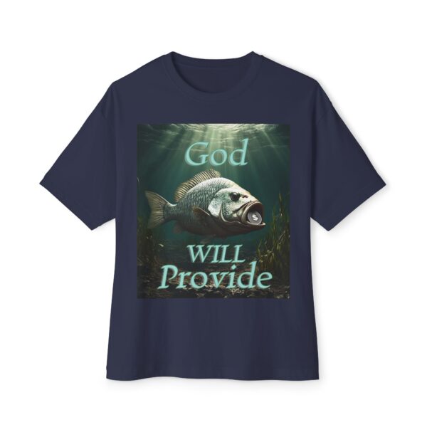 Biblical "God WILL Provide" Unisex Tee, Fish with Coin, Israel, Sea of Galilee, Inspirational, Christian Tshirt, Oversized Shirt, Boxy Top - Image 33