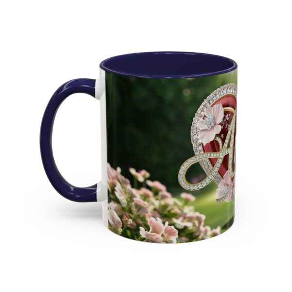 Our "Amen" Inspirational 'Elaborate Red Flowers Heart' design Accent Coffee Mug, Perfect for Wedding Gifts, Love & Faith Decor, Philippians 4:8 - Image 7