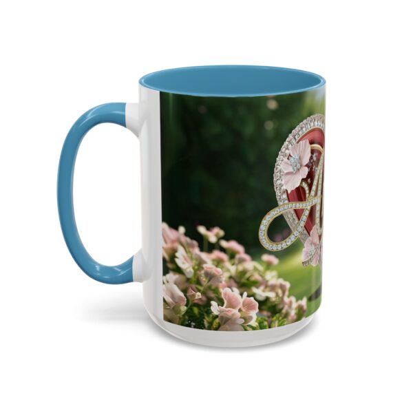 Our "Amen" Inspirational 'Elaborate Red Flowers Heart' design Accent Coffee Mug, Perfect for Wedding Gifts, Love & Faith Decor, Philippians 4:8 - Image 39