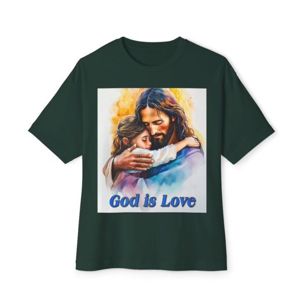 Our "God is Love" series with Jesus hugging a little Girl! Christian Unisex Tee, Oversized T-Shirt, Inspirational Shirt, Faith Apparel - Image 25