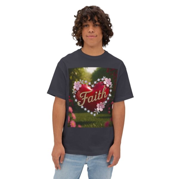 Our "FAITH" Inspirational Bible 'Flower-Garden' Christian Unisex Tee, Oversized Shirt, Boxy Top, Spiritual Tshirt, Gift for Christians - Image 8