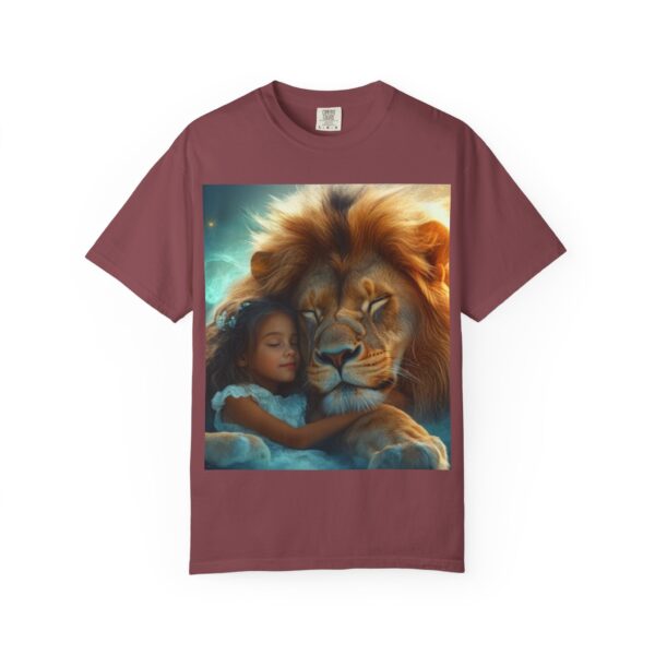 Garment-Dyed Unisex T-Shirt, "Lucy and Lion" Graphic Design Tee, Summer Casual Wear, Relaxed Style - Image 53