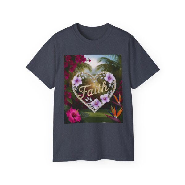 Our "Faith" Inspirational 'Diamond Ring Heart' Design Vintage Christian Faith Apparel Unisex Cotton T-Shirt Thoughtful Quote, Philippians 4:8 - Image 47