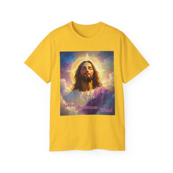 Our "Jesus! Savior Redeemer Friend" Inspirational Christian Unisex Cotton T-Shirt, Faith Spiritual Apparel, Gift for Christians - Image 28
