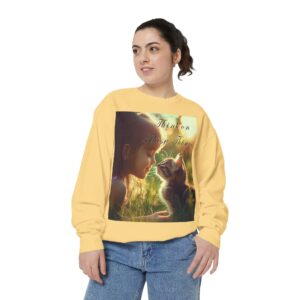 Sweatshirt Unisex Inspirational 'Kitten Kisses' "Think on these things". Christian Apparel, Faith-Based Comfort, Jumper, Gift for Believers
