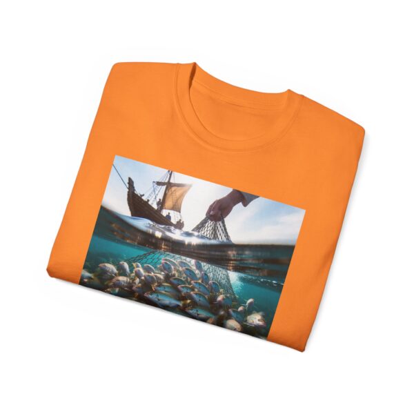 Our "Be ye fishers of MEN" Inspirational Christian Unisex Cotton T-Shirt, Faith Spiritual Apparel, Love Gift - Image 16
