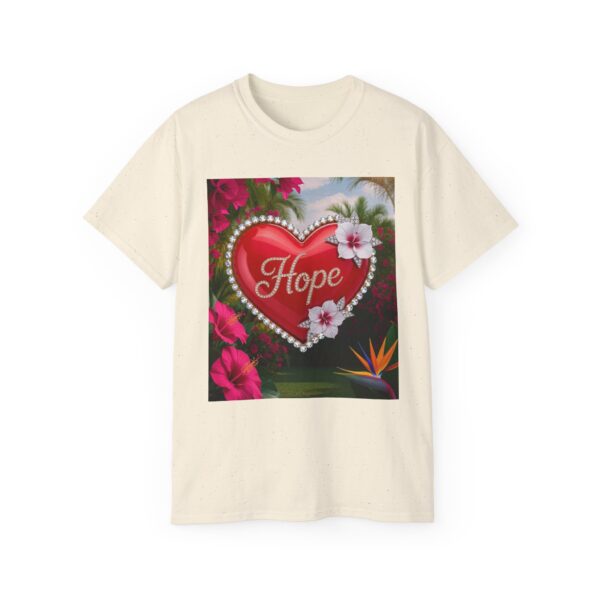 Our "HOPE" Inspirational 'Solid Red Heart' Design Vintage Christian Faith Apparel Unisex Cotton T-Shirt Thoughtful Quote, Philippians 4:8 - Image 22