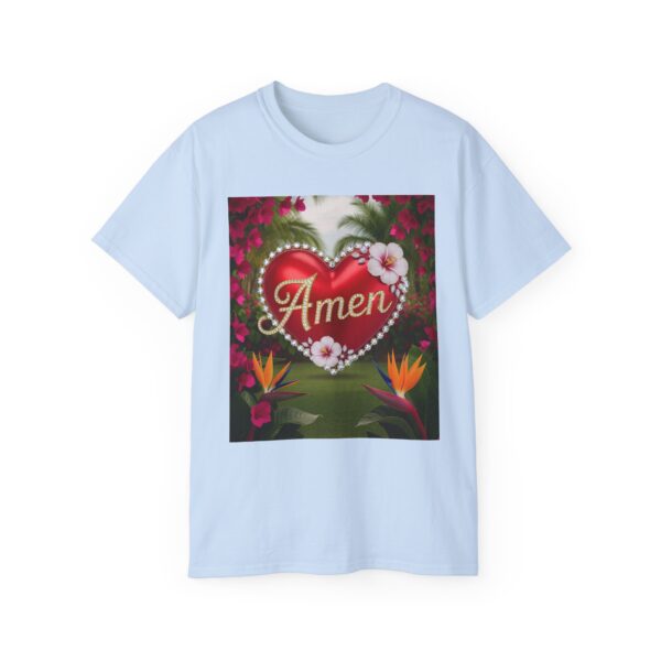 Our "Amen" Inspirational 'Solid Red Heart' Design Vintage Christian Faith Apparel Unisex Cotton T-Shirt, Thoughtful Quote, Philippians 4:8 - Image 34