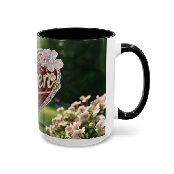Our "Amen" Inspirational 'Elaborate Red Flowers Heart' design Accent Coffee Mug, Perfect for Wedding Gifts, Love & Faith Decor, Philippians 4:8 - Image 18