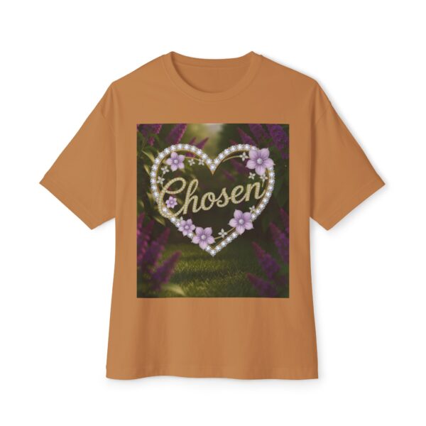 Our "CHOSEN" Inspirational Bible 'Garden Design' Christian Unisex Tee, Oversized Shirt, Boxy Top, Spiritual Tshirt, Gift for Christians - Image 17