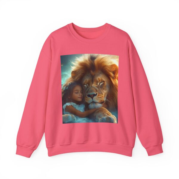 Crewneck Lightweight Sweatshirt with our Inspirational "Lucy and Lion" design. Vintage Christian Faith Apparel Gospel Fashion Biblical Fantasy, Unisex - Image 21