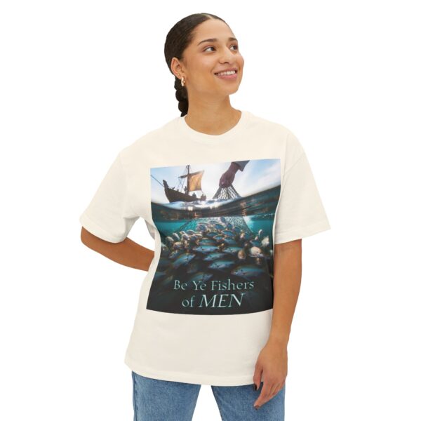 Biblical Unisex Tee, "Fishers of Men" Israel, Sea of Galilee, Inspirational, Christian Tshirt, Religious Oversized Shirt, Boxy Top - Image 19