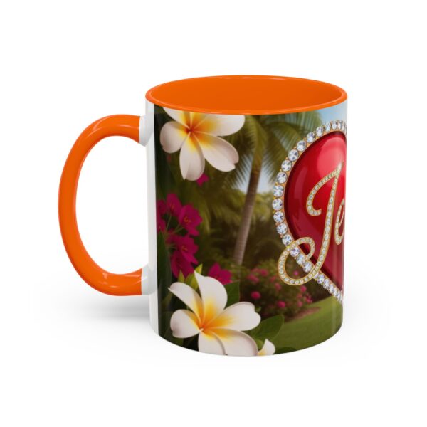Our "Jesus" Garden solid red heart design Accent Coffee Mug, Perfect for Wedding Gifts, Love Confessions, Inspirational Floral Decor - Image 43