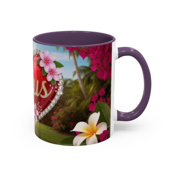 Our "Jesus" Garden solid red heart design Accent Coffee Mug, Perfect for Wedding Gifts, Love Confessions, Inspirational Floral Decor - Image 46