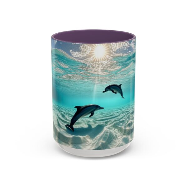 Our "Dolphins at Rest" design Accent Coffee Mug, Perfect for Wedding Gifts, Inspirational Decor, Beauty of God's Creation, Tea Cup, Ceramic - Image 57