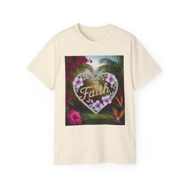 Our "Faith" Inspirational 'Diamond Ring Heart' Design Vintage Christian Faith Apparel Unisex Cotton T-Shirt Thoughtful Quote, Philippians 4:8 - Image 23