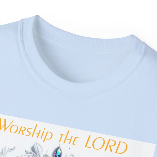 Our inspirational "Worship the Lord in the Beauty of Holiness" Christian Unisex Cotton T-Shirt, Faith Apparel, Love Gift, Gospel Fashion - Image 35