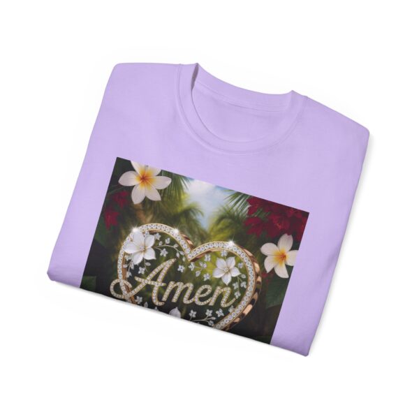 Our "Amen" Inspirational 'Diamond Ring Heart' Design Vintage Christian Faith Apparel Unisex Cotton T-Shirt Thoughtful Quote, Philippians 4:8 - Image 49