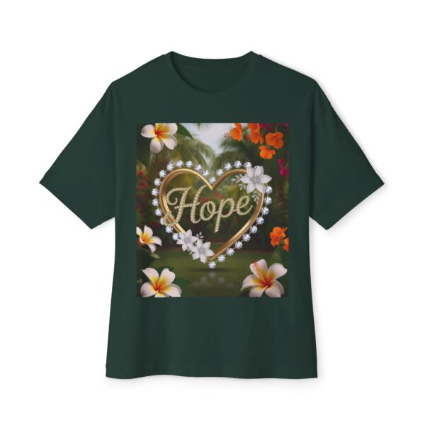 Our "HOPE" Inspirational Bible 'Garden Design' Christian Unisex Tee, Oversized Shirt, Boxy Top, Spiritual Tshirt, Gift for Christians - Image 25