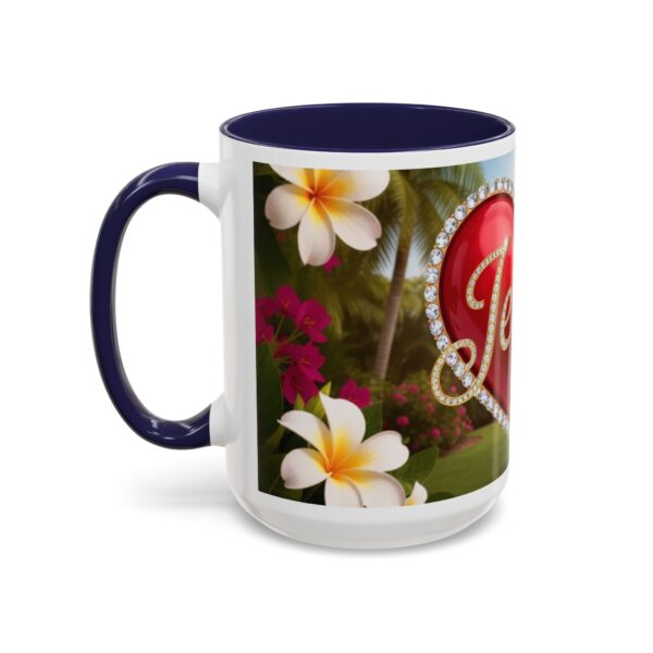 Our "Jesus" Garden solid red heart design Accent Coffee Mug, Perfect for Wedding Gifts, Love Confessions, Inspirational Floral Decor - Image 23
