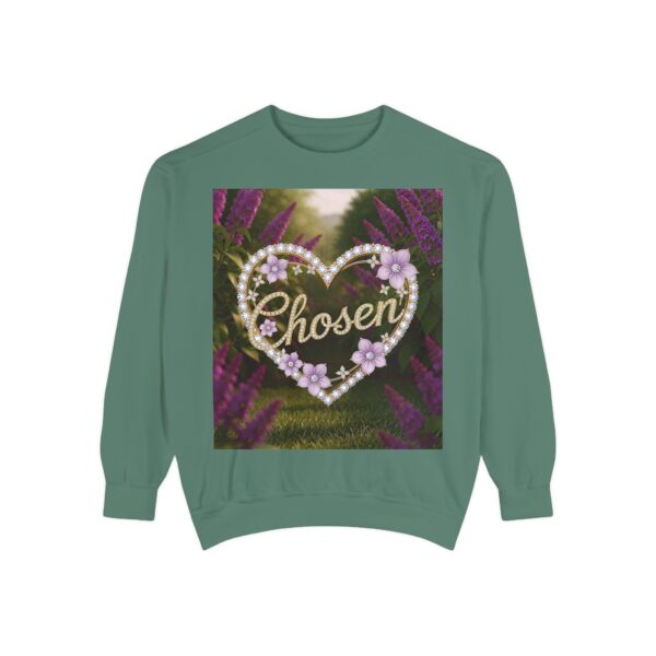 Sweatshirt Unisex Inspirational "Chosen" 'Diamond Ring Heart' Christian Apparel, Faith-Based Comfort, Jumper, Gift for Believers - Image 17