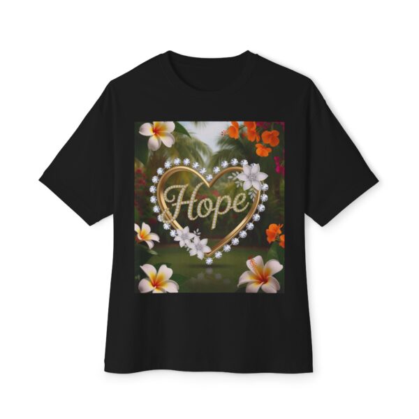 Our "HOPE" Inspirational Bible 'Garden Design' Christian Unisex Tee, Oversized Shirt, Boxy Top, Spiritual Tshirt, Gift for Christians - Image 9