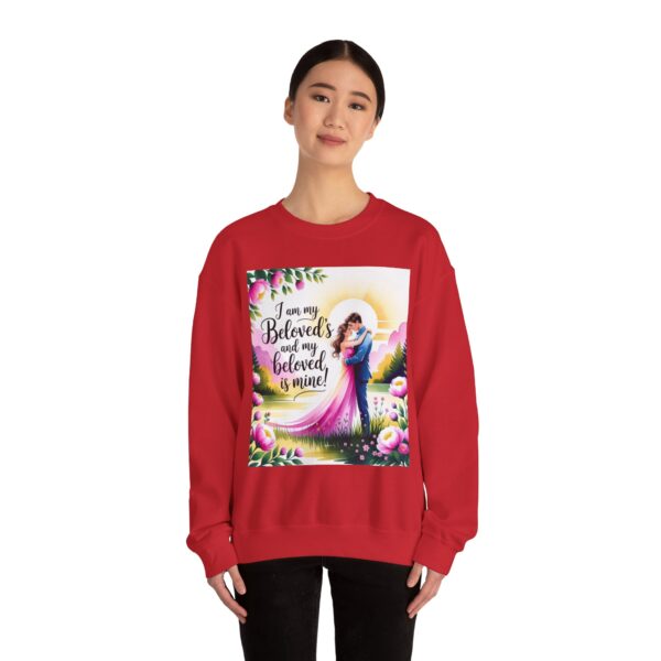 Crewneck Lightweight Sweatshirt with our "I am my Beloved's" Vintage Inspired Sweatshirt, Couple's Gift, Weddings, Anniversaries, Biblical, Song of Solomon - Image 48