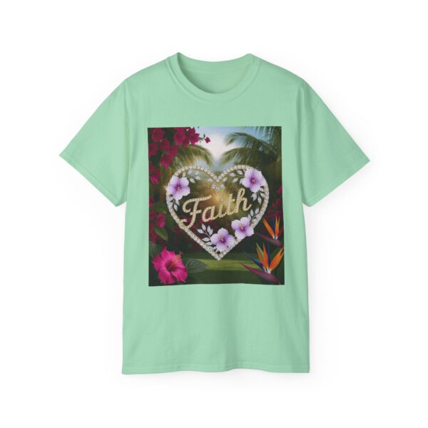 Our "Faith" Inspirational 'Diamond Ring Heart' Design Vintage Christian Faith Apparel Unisex Cotton T-Shirt Thoughtful Quote, Philippians 4:8 - Image 31