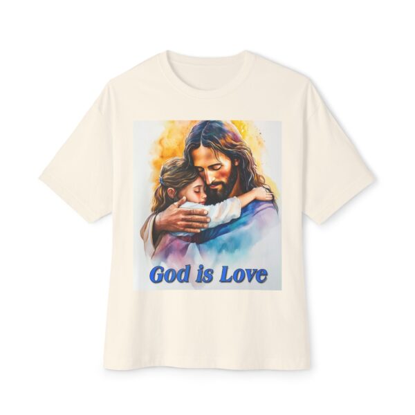 Our "God is Love" series with Jesus hugging a little Girl! Christian Unisex Tee, Oversized T-Shirt, Inspirational Shirt, Faith Apparel - Image 13