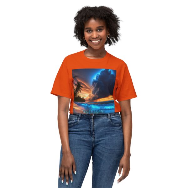 T-Shirt with Tropical Beach Design - Night Lights Philippines, Summer Vibe, Beach House Decor, Travel Gift, Relaxed Fit Tee - Image 11