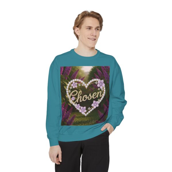 Sweatshirt Unisex Inspirational "Chosen" 'Diamond Ring Heart' Christian Apparel, Faith-Based Comfort, Jumper, Gift for Believers - Image 27