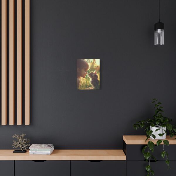 Inspirational matte Canvas Wall Art, with our 'Kitten Kisses' "Think on these things" design Christian Home Decor, Uplifting Faith-Based Art - Image 4