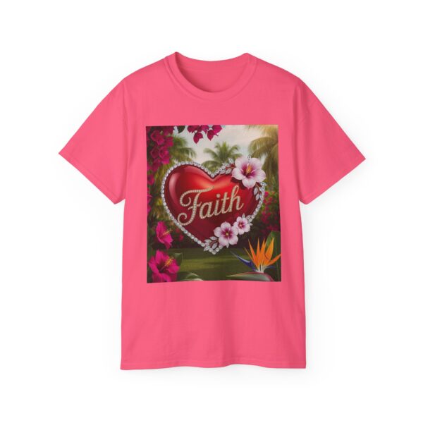 Our "Faith" Inspirational 'Solid Red Heart' Design Vintage Christian Faith Apparel Unisex Cotton T-Shirt, Thoughtful Quote, Philippians 4:8 - Image 54