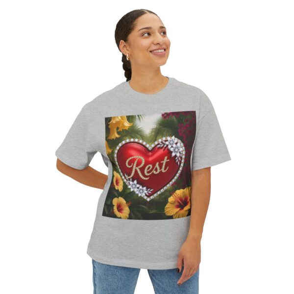 Our "REST" Biblical 'Garden' solid design Unisex Tee Inspirational Christian Tshirt for Men and Women, Oversized Shirt, Boxy Top Tee Shirt - Image 31