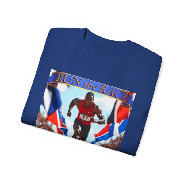 Our "RUN the RACE to WIN" Biblical, Inspirational Christian Unisex Cotton T-Shirt, Faith Spiritual Apparel, Love Gift - Image 4
