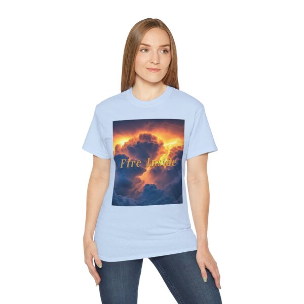Our Inspirational "Fire Inside" tropical storm Design Vintage Christian Faith Apparel Unisex Cotton T-Shirt, God is Light, Philippians 4:8 - Image 38