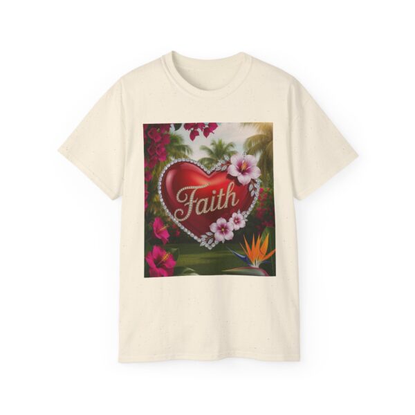 Our "Faith" Inspirational 'Solid Red Heart' Design Vintage Christian Faith Apparel Unisex Cotton T-Shirt, Thoughtful Quote, Philippians 4:8 - Image 18