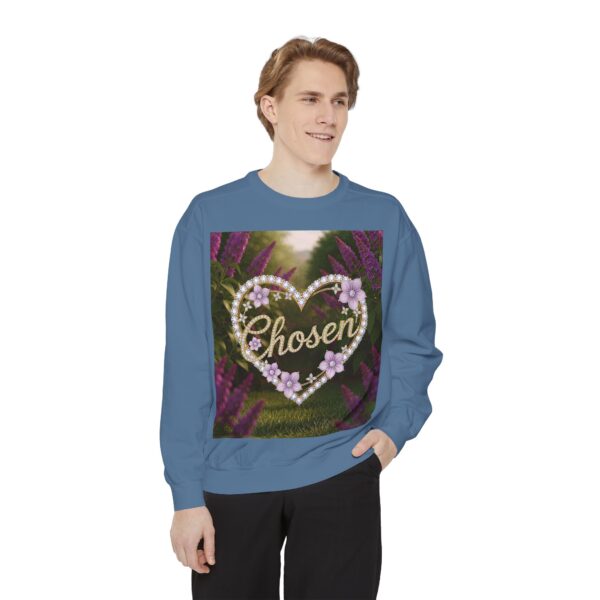 Sweatshirt Unisex Inspirational "Chosen" 'Diamond Ring Heart' Christian Apparel, Faith-Based Comfort, Jumper, Gift for Believers - Image 43
