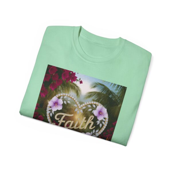 Our "Faith" Inspirational 'Diamond Ring Heart' Design Vintage Christian Faith Apparel Unisex Cotton T-Shirt Thoughtful Quote, Philippians 4:8 - Image 34