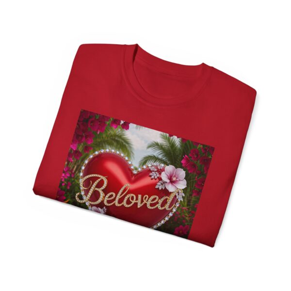 Our "Beloved" Inspirational 'Solid Red Heart' Design Vintage Christian Faith Apparel Unisex Cotton T-Shirt Thoughtful Quote, Philippians 4:8 - Image 60